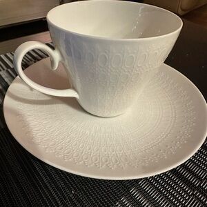 Rosenthal continental Elegant White  Teacup and Saucer Set part of Romance  col